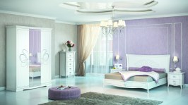 Viola - гостиная, спальня белая (массив, шпон, глиттер)